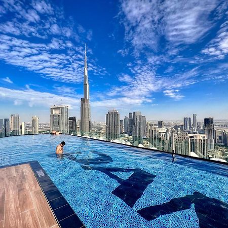 Infinity Pool & Burj Khalifa View L Luxe Paramount Dubaï Extérieur photo