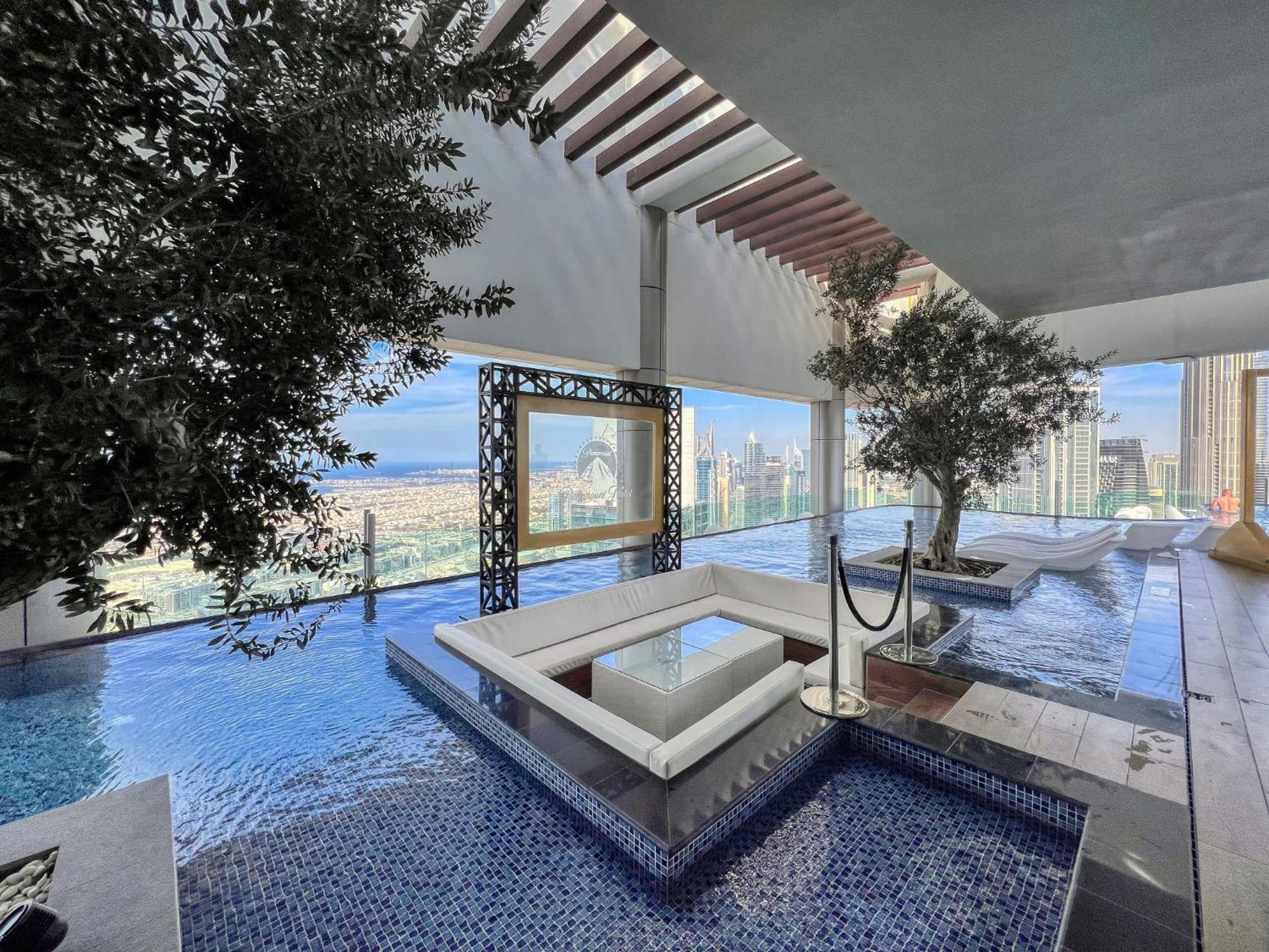 Infinity Pool & Burj Khalifa View L Luxe Paramount Dubaï Extérieur photo