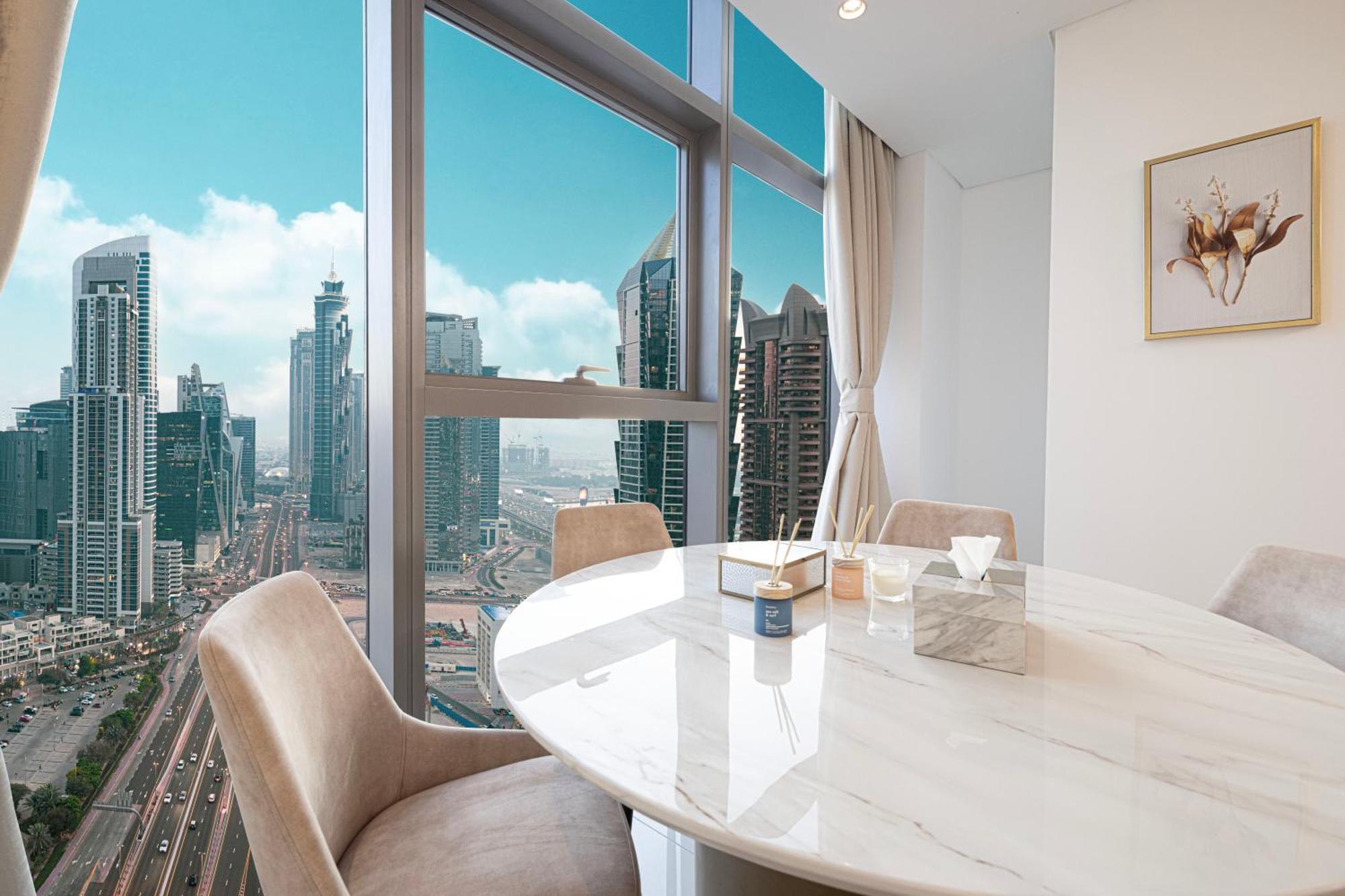 Infinity Pool & Burj Khalifa View L Luxe Paramount Dubaï Extérieur photo